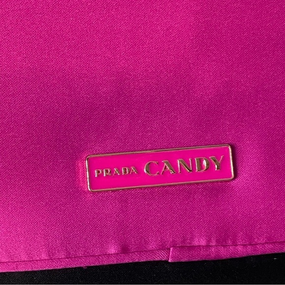 PRADA / Candy Pink & Black Cosmetic Bag - Picture 4 of 13
